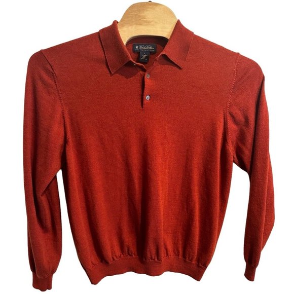Brooks Brothers Sweater Mens XL Polo Merino Wool Collared Pullover‎ - Picture 1 of 4